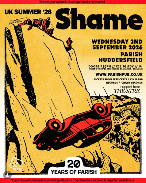Shame anuncia show especial em Huddersfield para celebrar os 20 anos do Parish