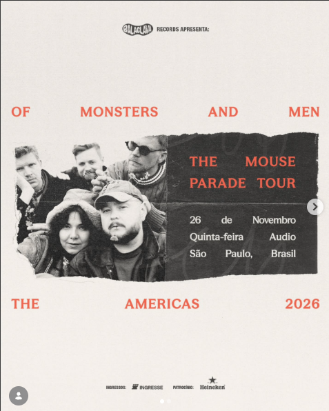 Of Monsters and Men retorna ao Brasil para show único em São Paulo em novembro
