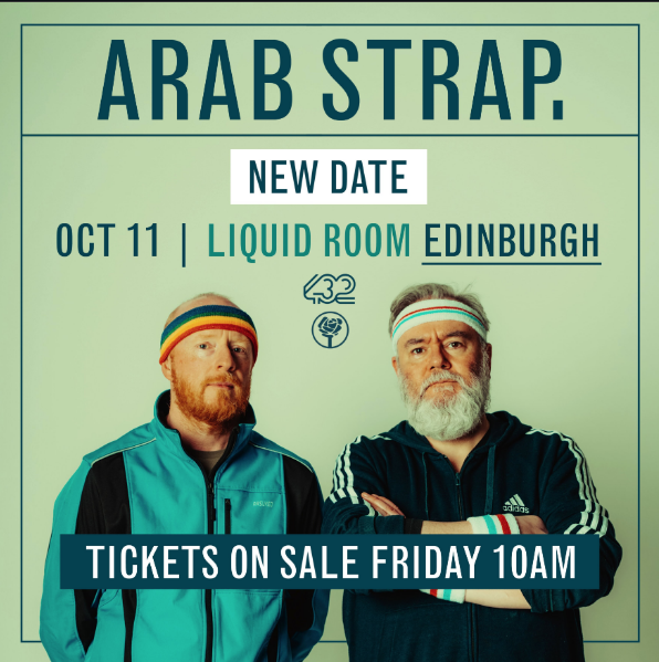 Arab Strap anuncia show extra em Edimburgo para a turnê de 2026