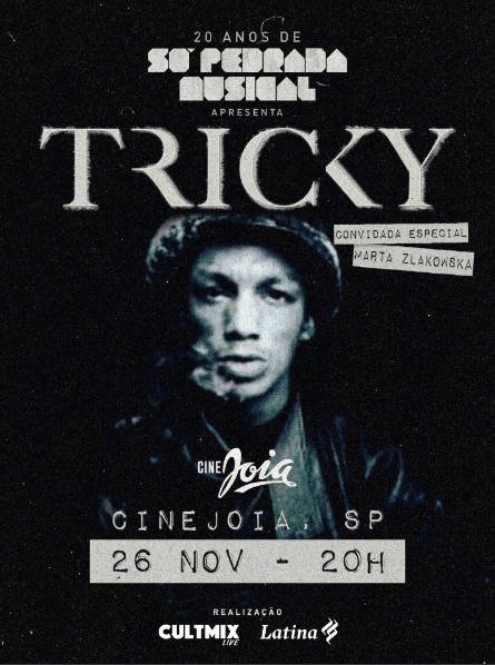 Tricky confirma apresentação única no Brasil com a turnê “Different When It’s Silent”