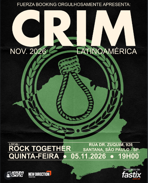 CRIM anuncia show de despedida em São Paulo em novembro